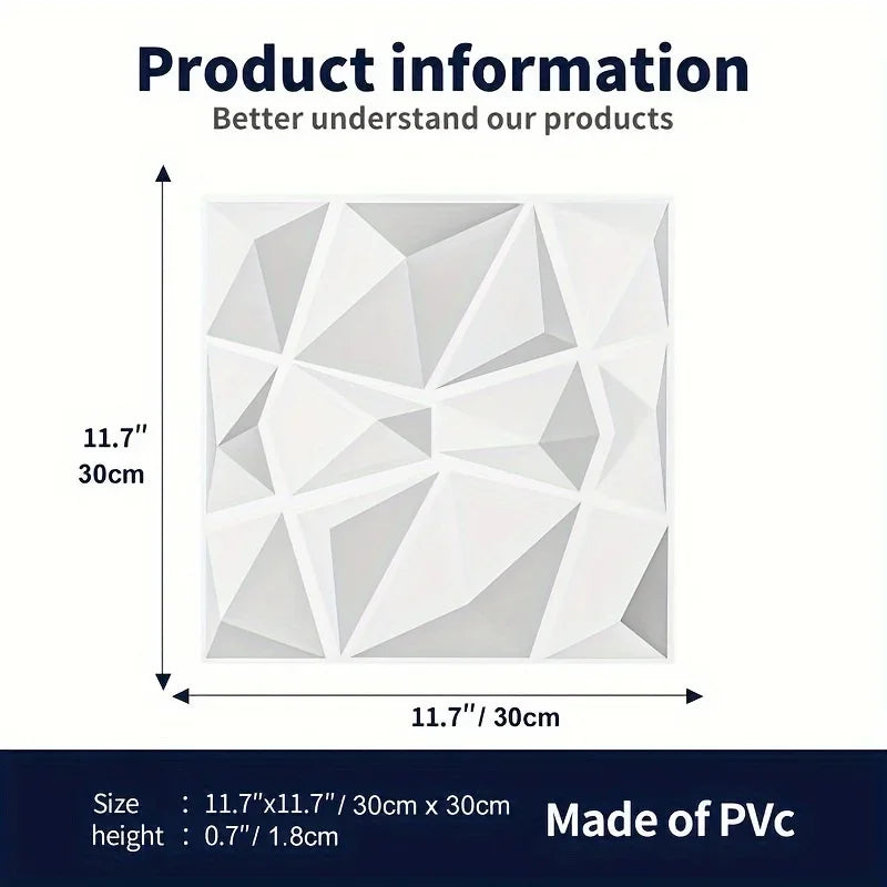 Dán Tường 3D 30x30cm Trang Trí Phòng Khách Chống Thấm