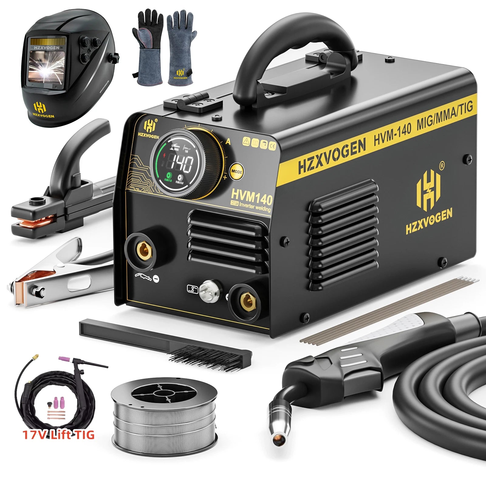 HZXVOGEN MIG 200 3 Trong 1 MMA Gasless LIFT TIG Inverter