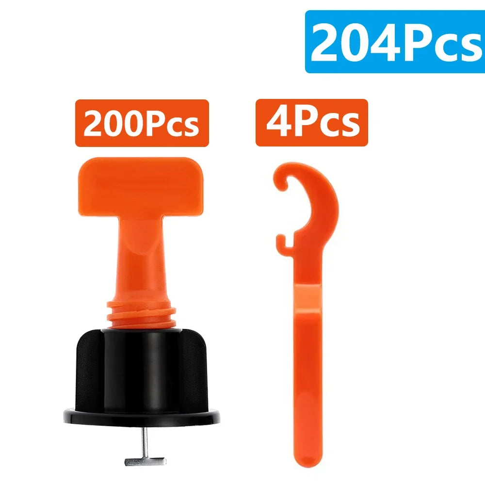 11-204Pcs Floor Ceramic Tile Leveling System Clips Spacers Porcelain Leveler Kit Construction Tools For Tile Laying Wall Fixing