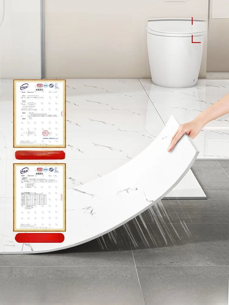 Batoom Kitchen Tile Floor Stiers Self Adhesive Waterproof Non Slip Rvation Decorative PVC Board for Floor Decoration