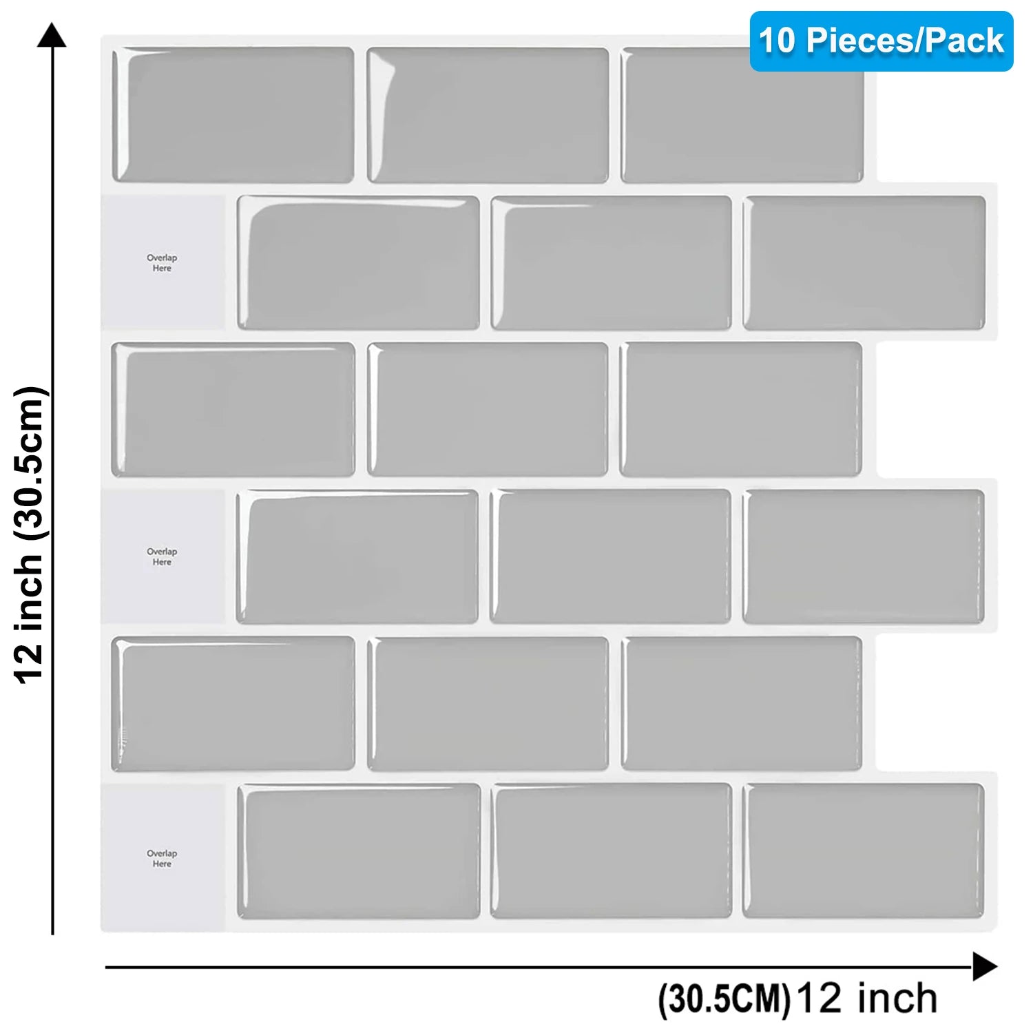 Dan Tuong 3D Chong Tham Bep 12x12 Inch Mieng Dan Dinh Manh