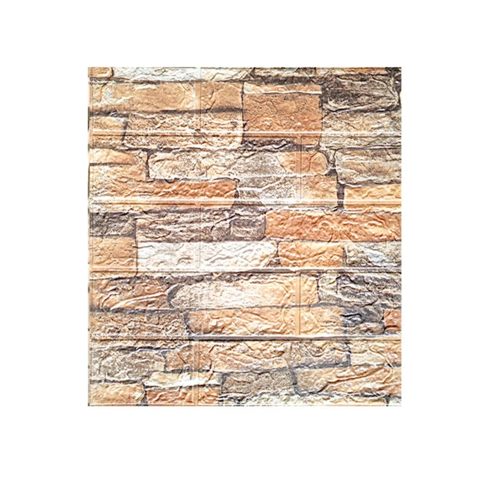Waterproof 3D Imitation Brick Wall Stickers DIY Peel and Stick Decorative Stickers 35*38.5CM Moisture-proof Background Wallpaper