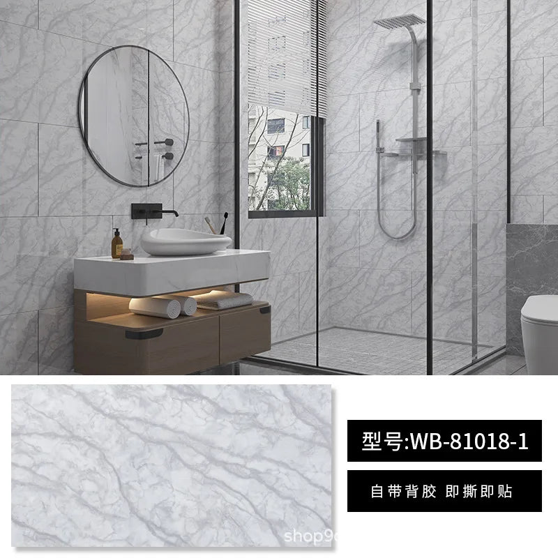 Nẹp Tường Nhôm Tự Dán 30x60cm Vân Đá Gỗ Chống Thấm