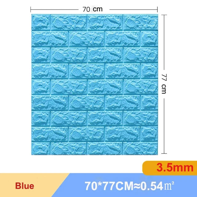 10 Miếng Dán Tường Panel 3D Gạch Nhựa Foam Chống Thấm
