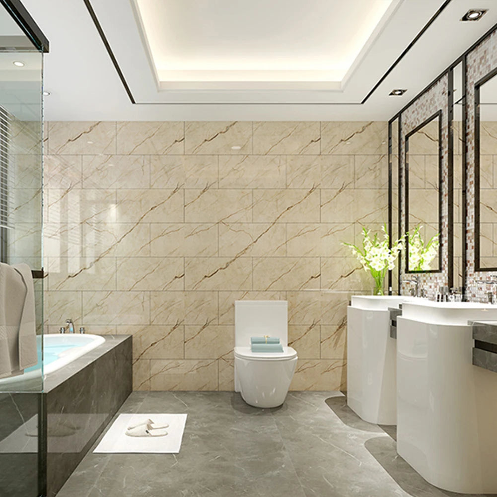 30X30cm Vinyl Self-adhesive Tile Wall Sticker for Bathroom Livingroom Decor for Wall Wallpaper Kitchen Waterproof Foor Sticker