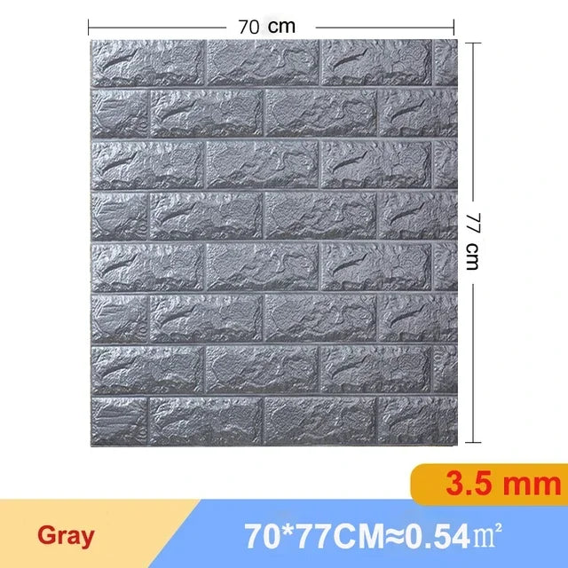 10 Miếng Dán Tường 3D Tự Dính Trang Trí Nhà Phòng Khách