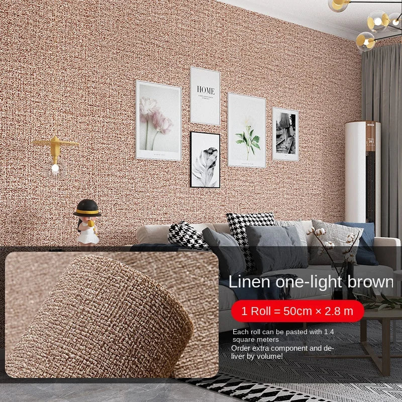 2.8/10m Self Adhesive 3d wall panel Wallpaper Foam Soundproof Waterproof 3D Wall Sticker New Design Bedroom Wallpaper Thickening