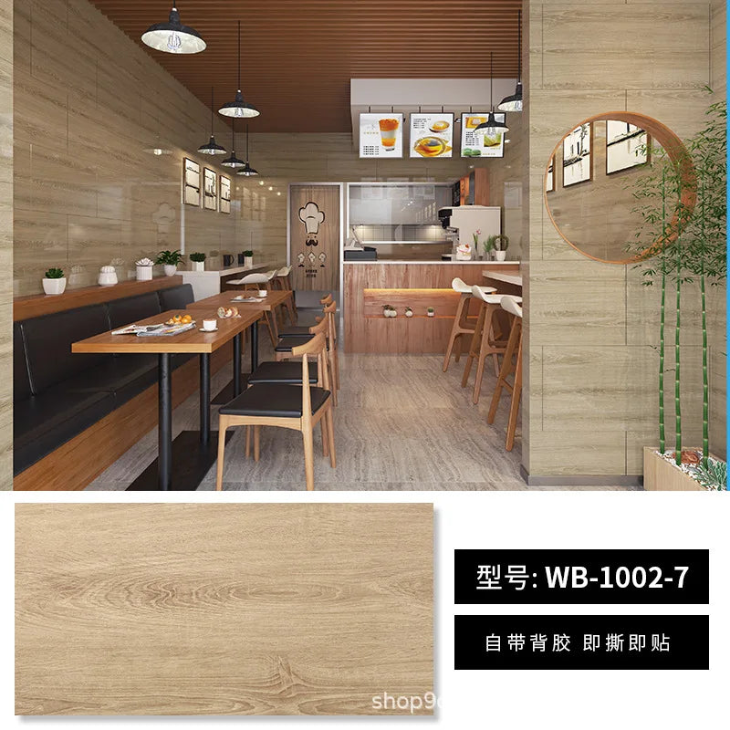 Nẹp Tường Nhôm Tự Dán 30x60cm Vân Đá Gỗ Chống Thấm