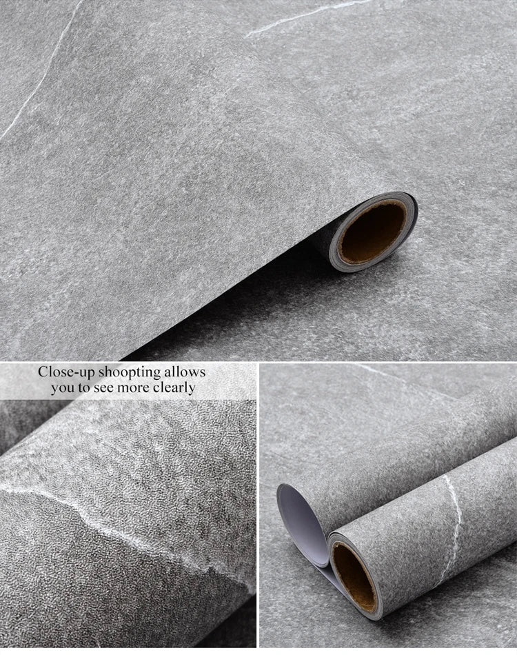 Retro PVC Self-adhesive Waterproof Floor Stickers Rolls Home Renovation Wallpapers For Bathroom Living Room Kitchen Wall Decor