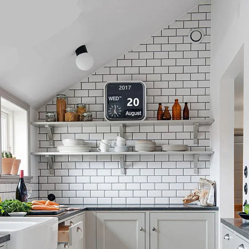 White Brick Adhesive Wall Wallpaper Waterproof and Oil Resistant Kitchen Cabinets Wallpaper High Temperature Resistance 40cm