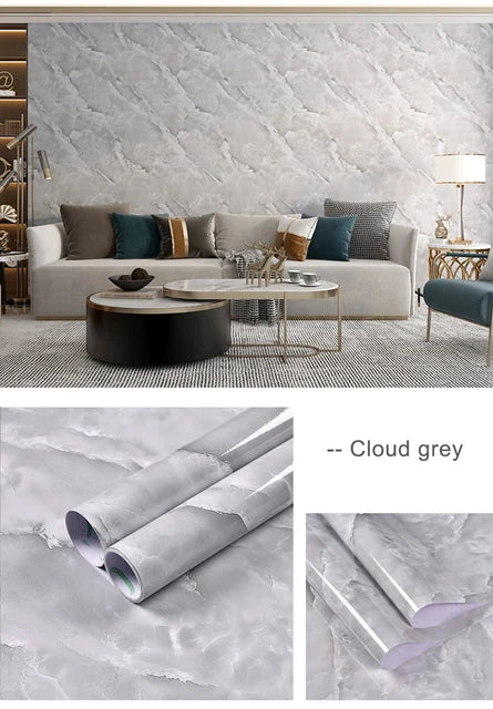 Kitchen Oil-Proof Film Stove Waterproof Moisture-Proof Self-Adhesive Wallpaper Countertop Cabinet Renovation Tile Marble Sticker