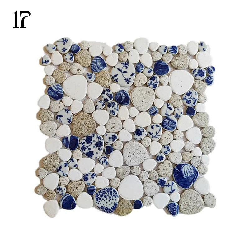 Gach Mosaic Ceramic 30x30cm Xanh Trang KhongTruot Phong Tam