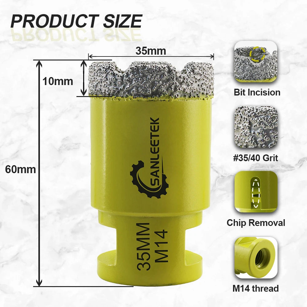 SANLEETEK M14 Ren Mua Kim Cuong Khoan Lo 35 40 110mm