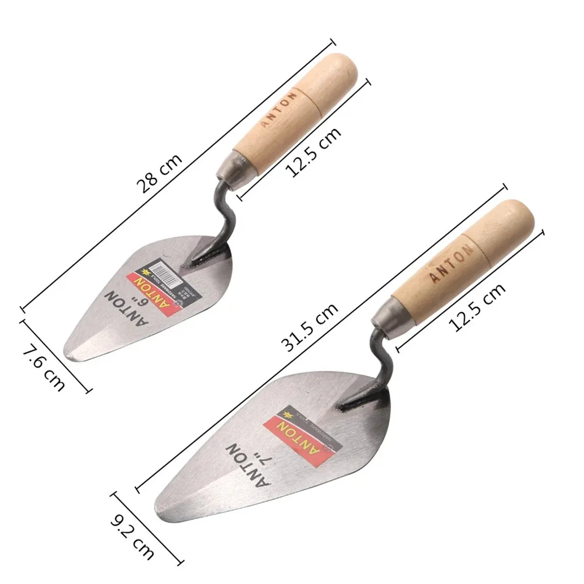 Dao Trát Xi Măng Thép Carbon 6 Inch 7 Inch Cán Gỗ Cao Cấp