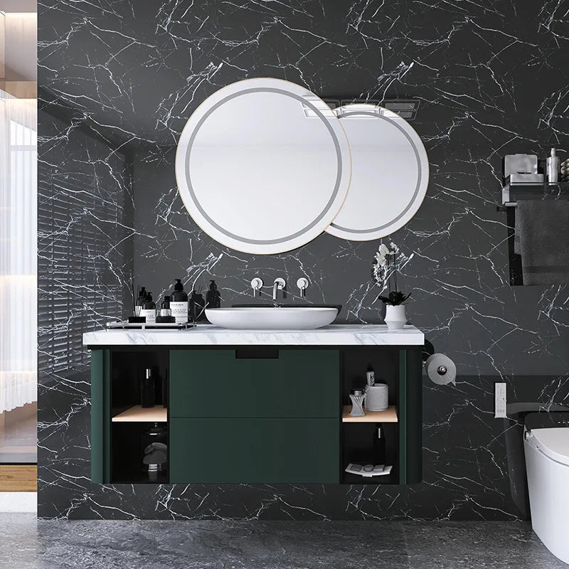 Giay Dan Tuong Marble PVC Dinh 60cm Phong Tam Bep Mat Ban