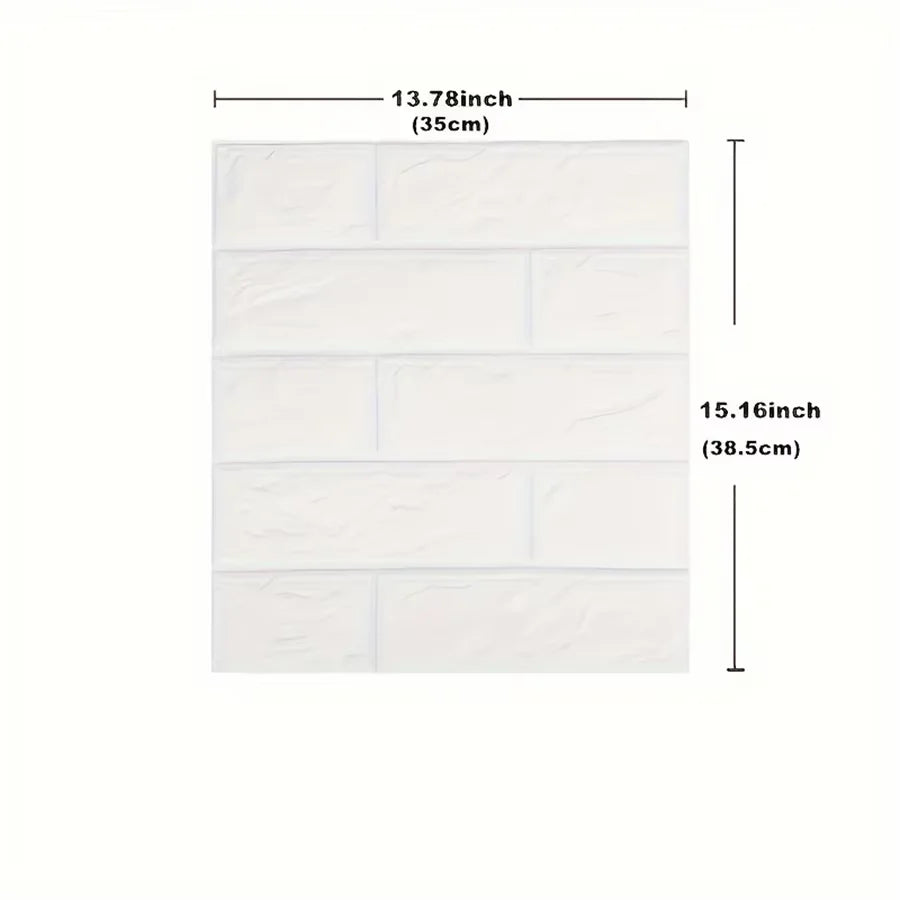 40 pieces of imitation brick wallpaper 38.5X35cm self-adhesive waterproof and moisture-proof living room bedroom wall decoration