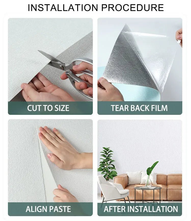 Foam 3D Wall Stickers New Design Anti-collision Children's Bedroom Decorative Film Self-adhesive Moisture-proof Stickers