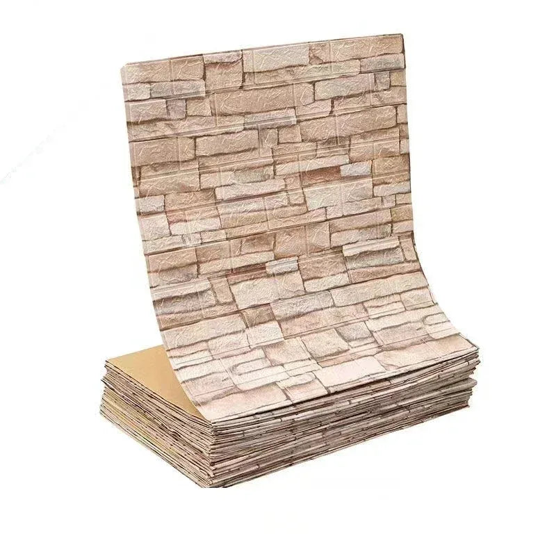 Giấy Dán Tường 3D Tự Dính Gạch Ốp Tường Phòng Khách