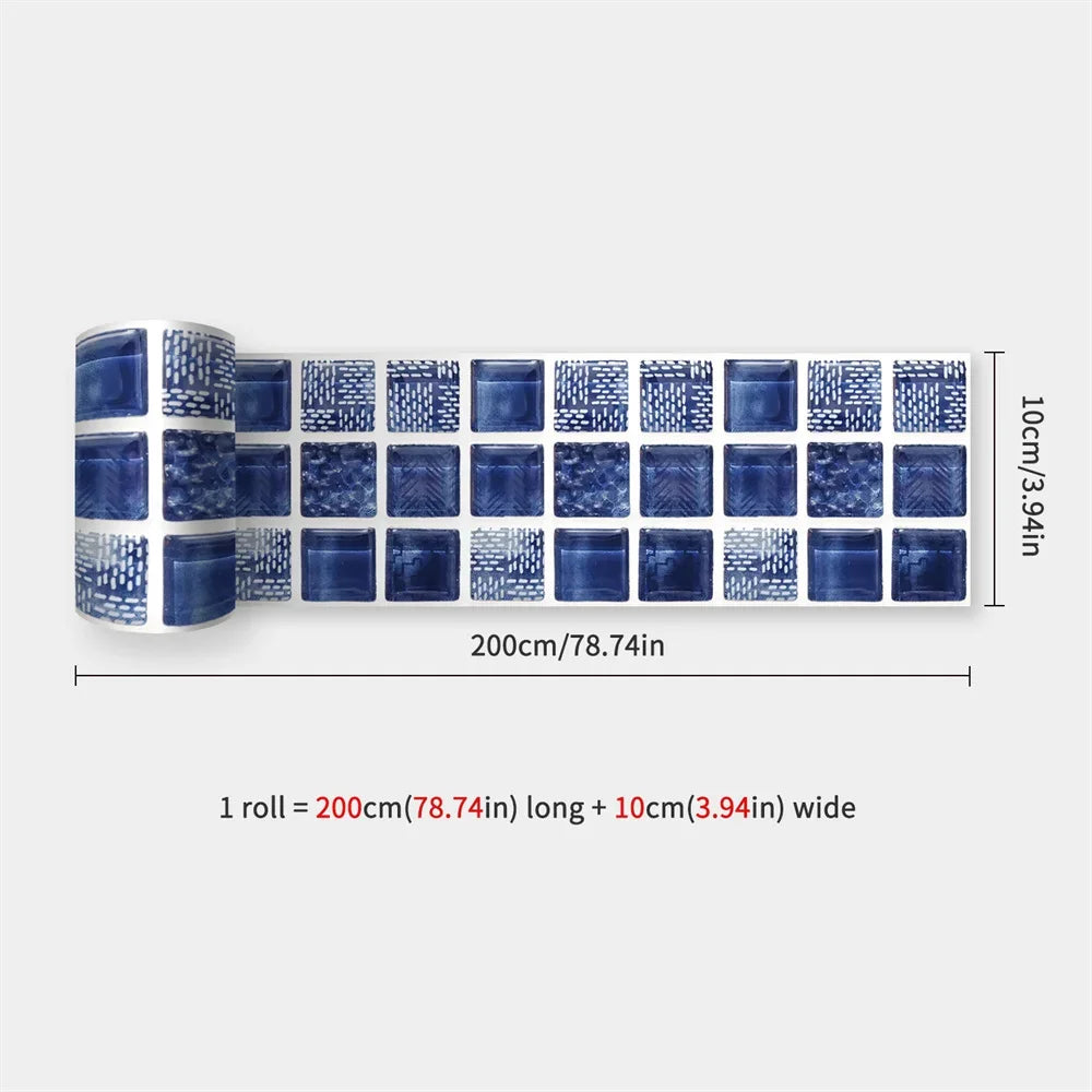 Waterproof Self-Adhesive Baseboard Wall Sticker Waistline Baseboard Wall Trim Corner Line Protector Decor Skirting Board Decal