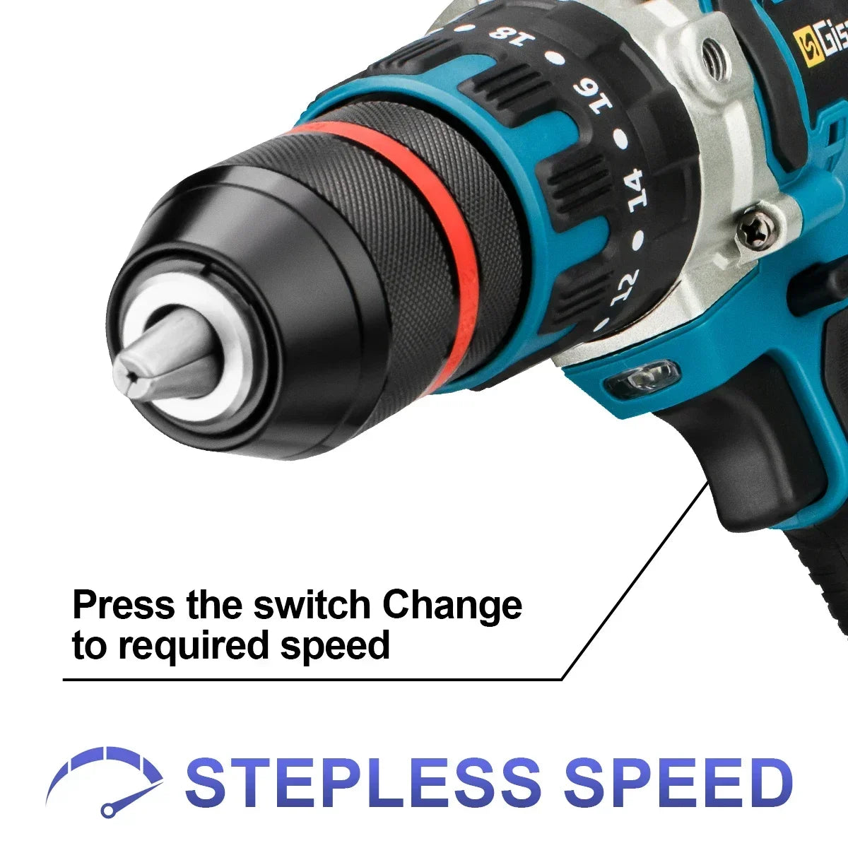 Máy Khoan Và Đập Không Dây Brushless 13MM 480NM Pin Sạc