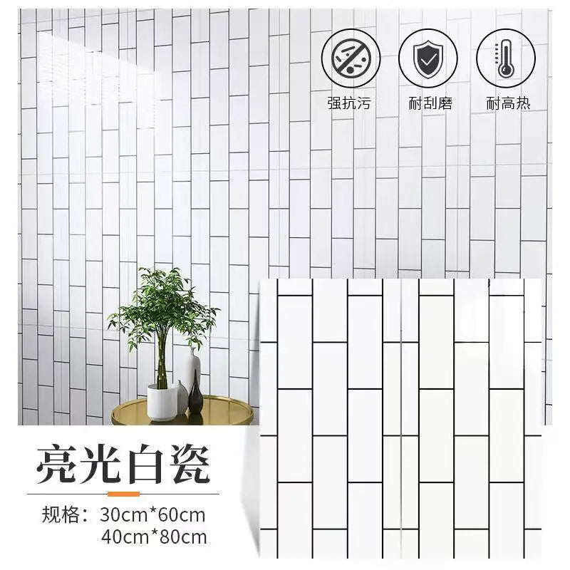 Dán Gạch Trang Trí PVC Marble 30cm X 60cm Tường Phòng Tắm