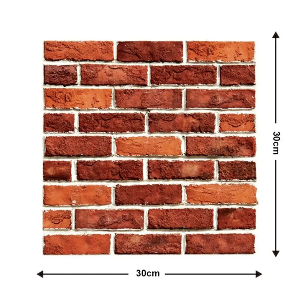Bedroom DIY Antibacterial Waterproof Brick Design Stereoscopic 3D Wallpaper Background Wallpaper Wall Decal For Wall Decoration