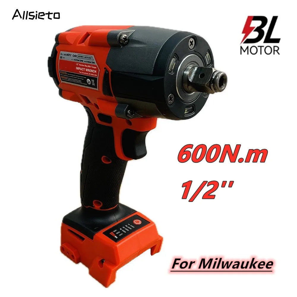 Impact Wrench Khong Day 18V Brushless 600Nm Cho O To Xe May