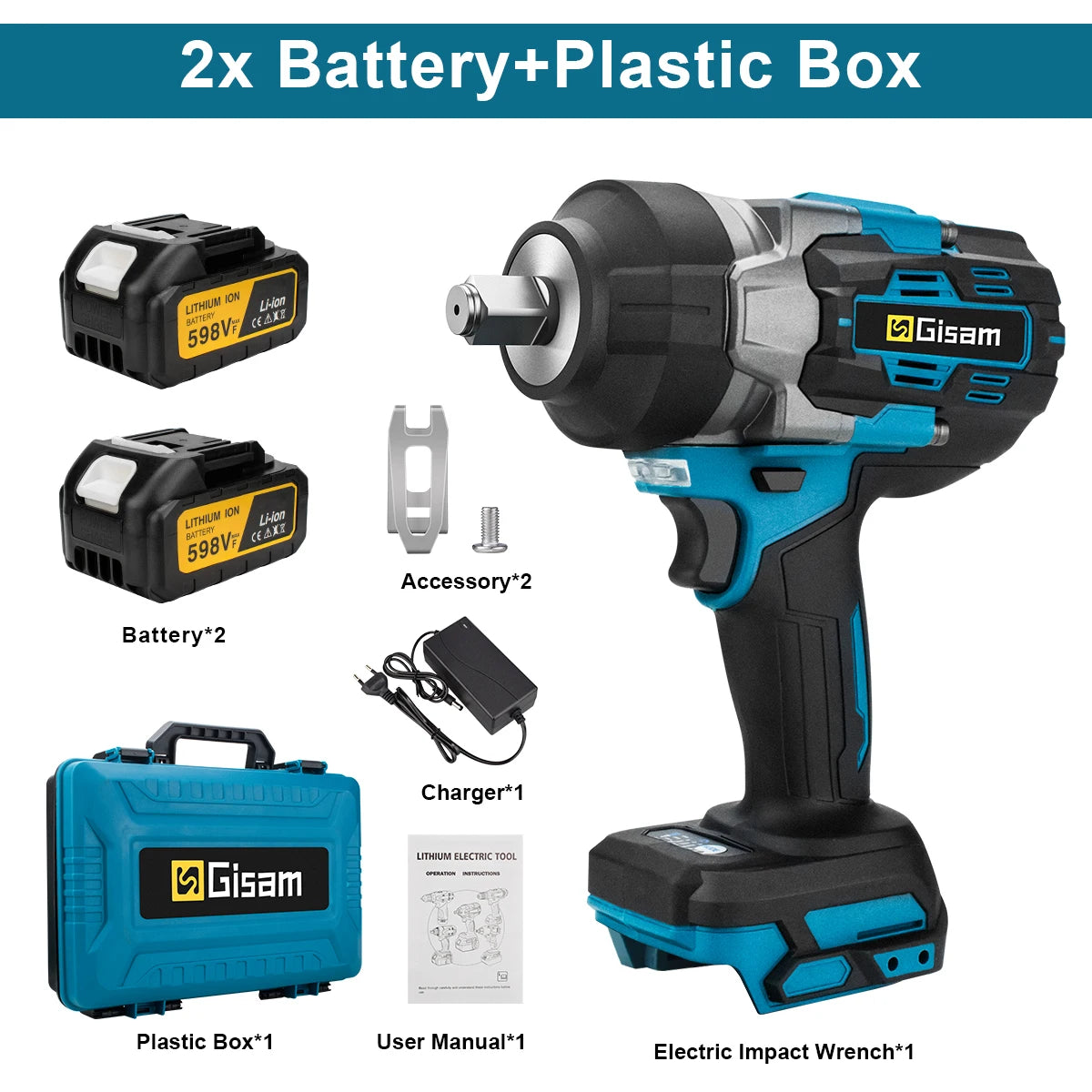 Gisam 2800NM Co Le Tac Dong Dien Khong Day Inch Makita 18V