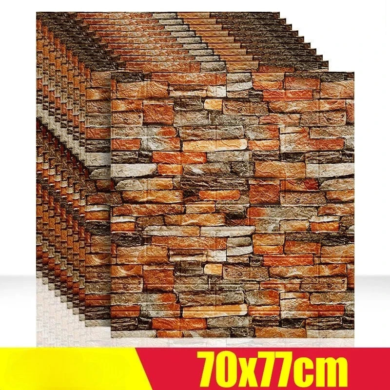 Bộ Dán Tường 3D Foam Gạch Chống Nước Tự Dính 1 5 12 Miếng