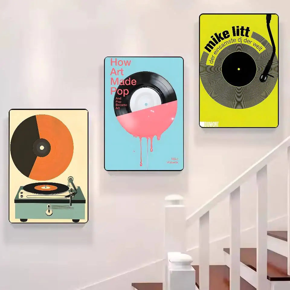 Poster Vinyl Retro Mid Century Dán Tường Tự Dính Chống Nước