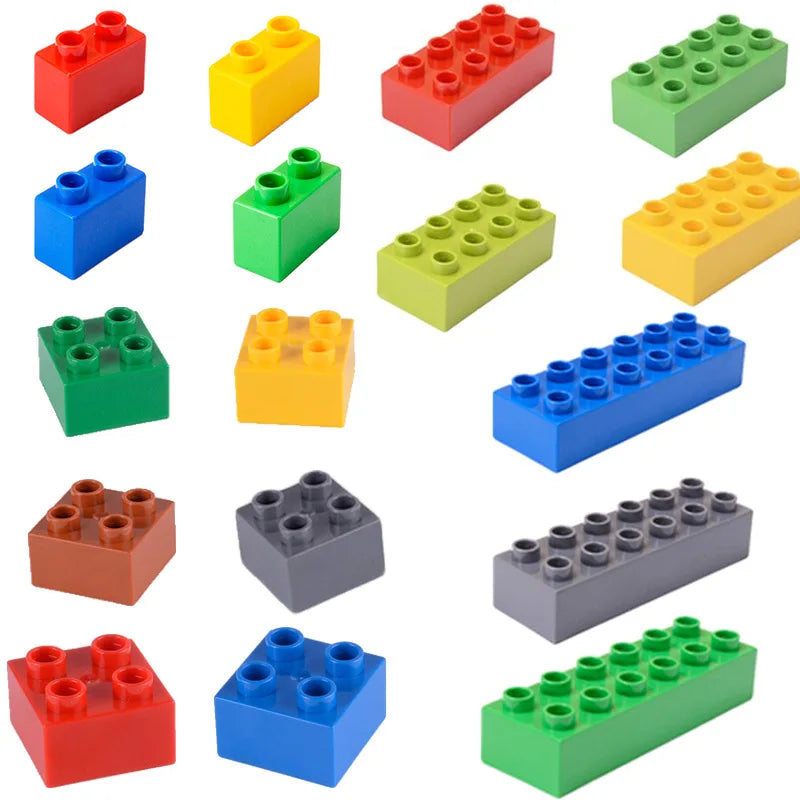 12pcs DIY Large Building Block Bricks1×1 Round Big Size Assembled Accessories Bulk Part Enlighten Brick Children Toy