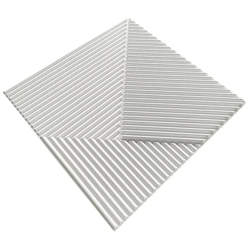 12 piece 50cm / 3m² Shiny gold 3D wall decor Wood grain slatted wall panel 3D groove texture panel tile wall sticker waterproof