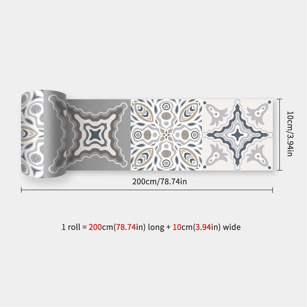 Waterproof Self-Adhesive Baseboard Wall Sticker Waistline Baseboard Wall Trim Corner Line Protector Decor Skirting Board Decal