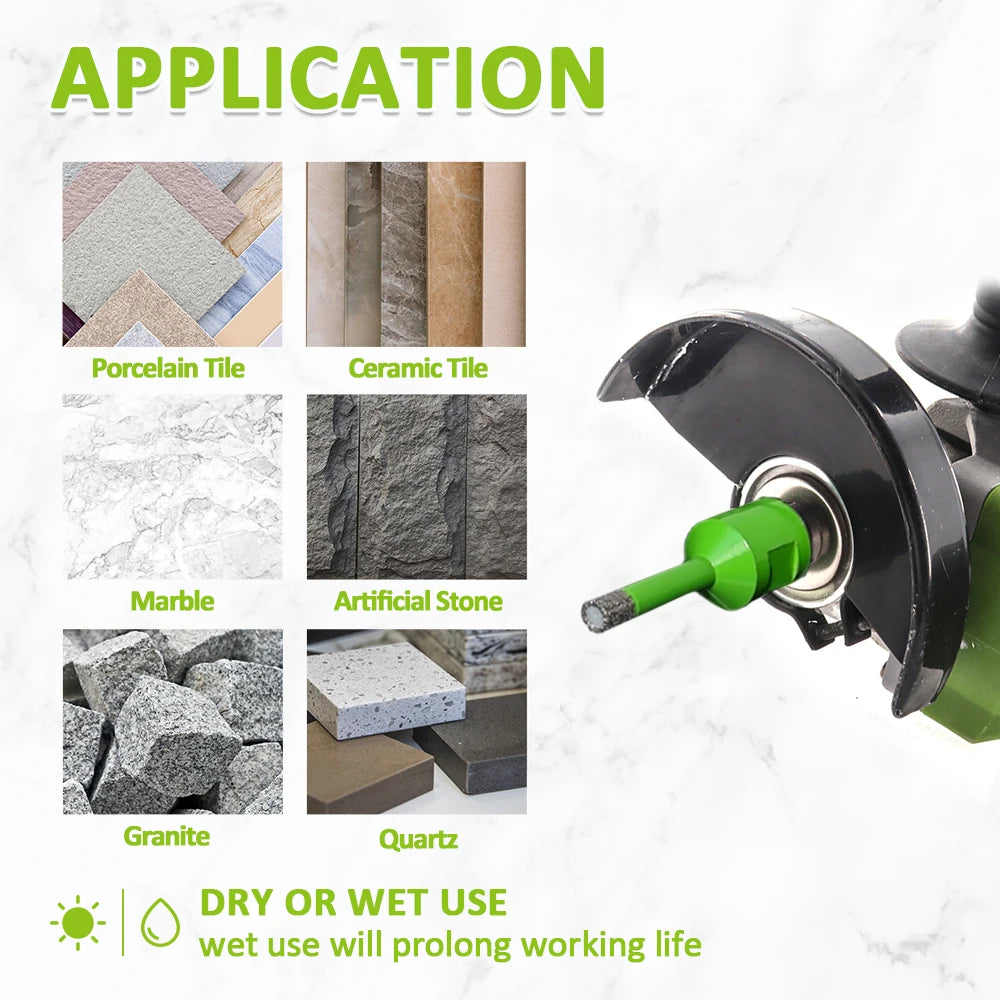 FACHLICH Dia6/8/10mm Diamond Core Bits M14 Thread Ceramic Tile Granite Marble Drilling Crowns Hole Saw Cutter Masonry