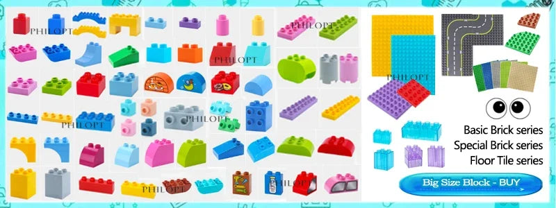 12pcs DIY Large Building Block Bricks1×1 Round Big Size Assembled Accessories Bulk Part Enlighten Brick Children Toy