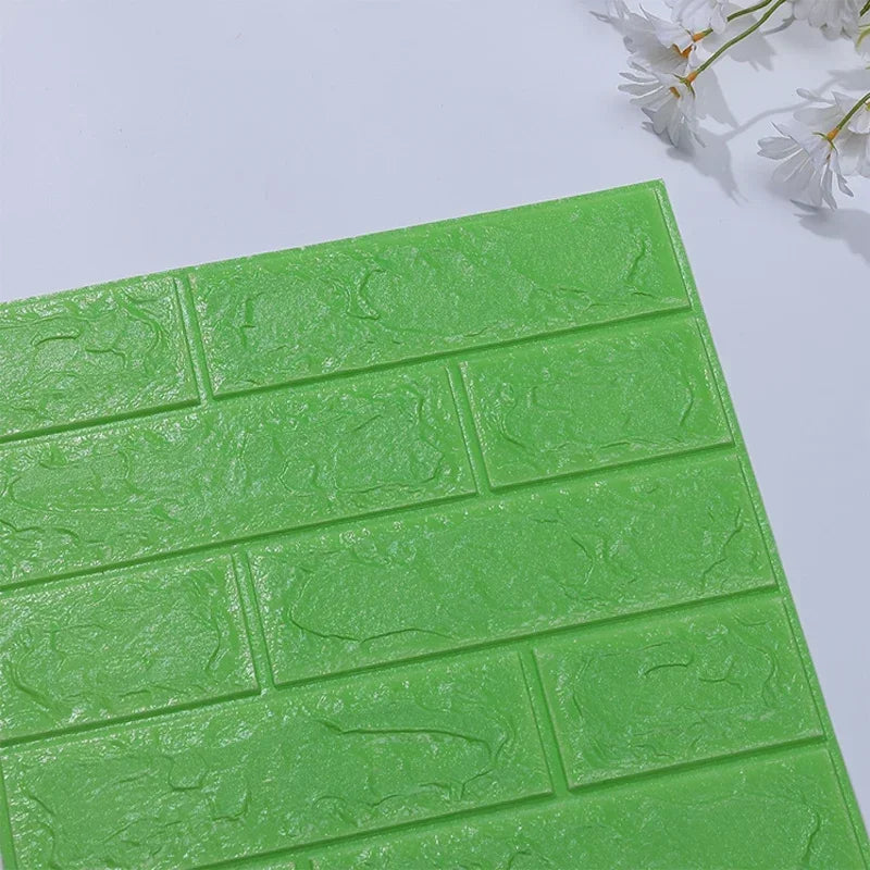 8/20pcs Foam 3D Brick Wall Stickers Adhesive Panel Home Decor Living Room Bedroom House Decoration Bathroom Waterproof Wallpaper