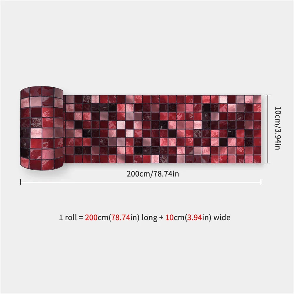 Waterproof Self-Adhesive Baseboard Wall Sticker Waistline Baseboard Wall Trim Corner Line Protector Decor Skirting Board Decal