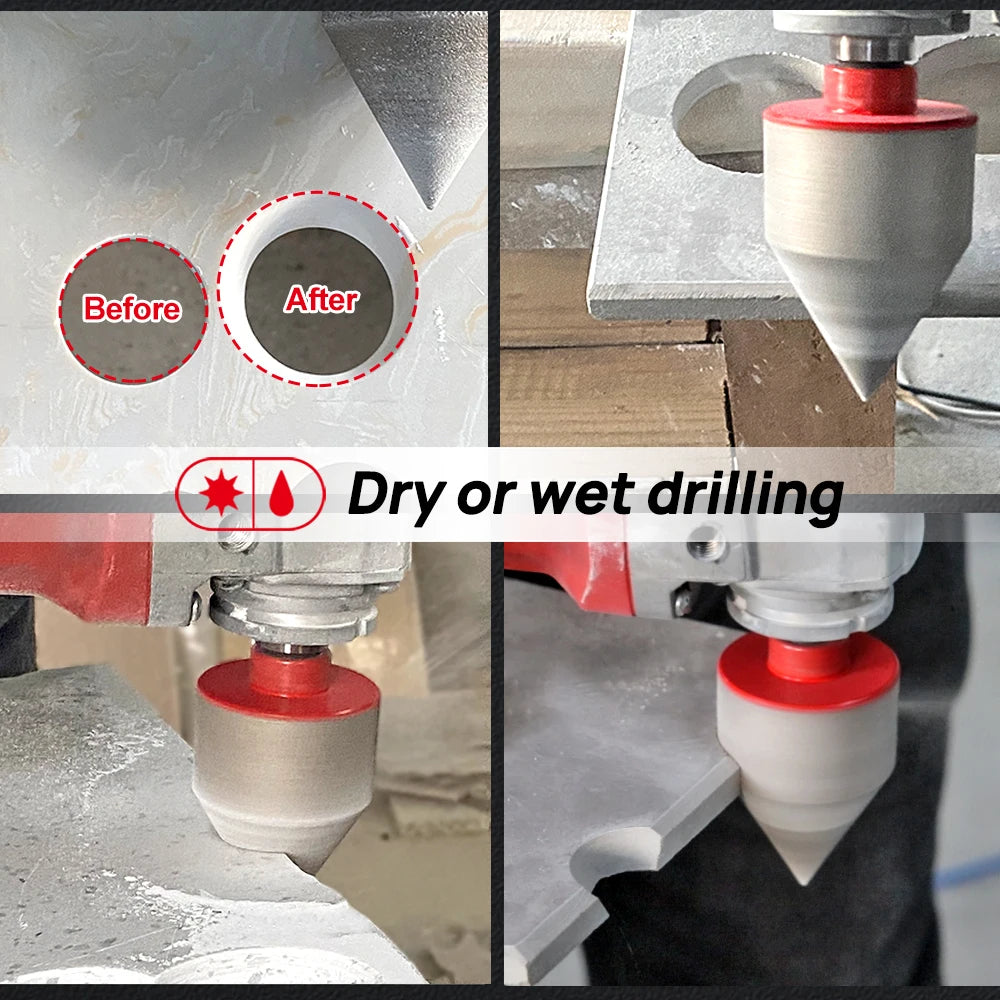 DT-DIATOOL 20/25/35/50mm Diamond Chamfering Drilling Bit M10 M14 5/8"11 Hole Saw Beveling Porcelain Tile Marble Stone Masonry