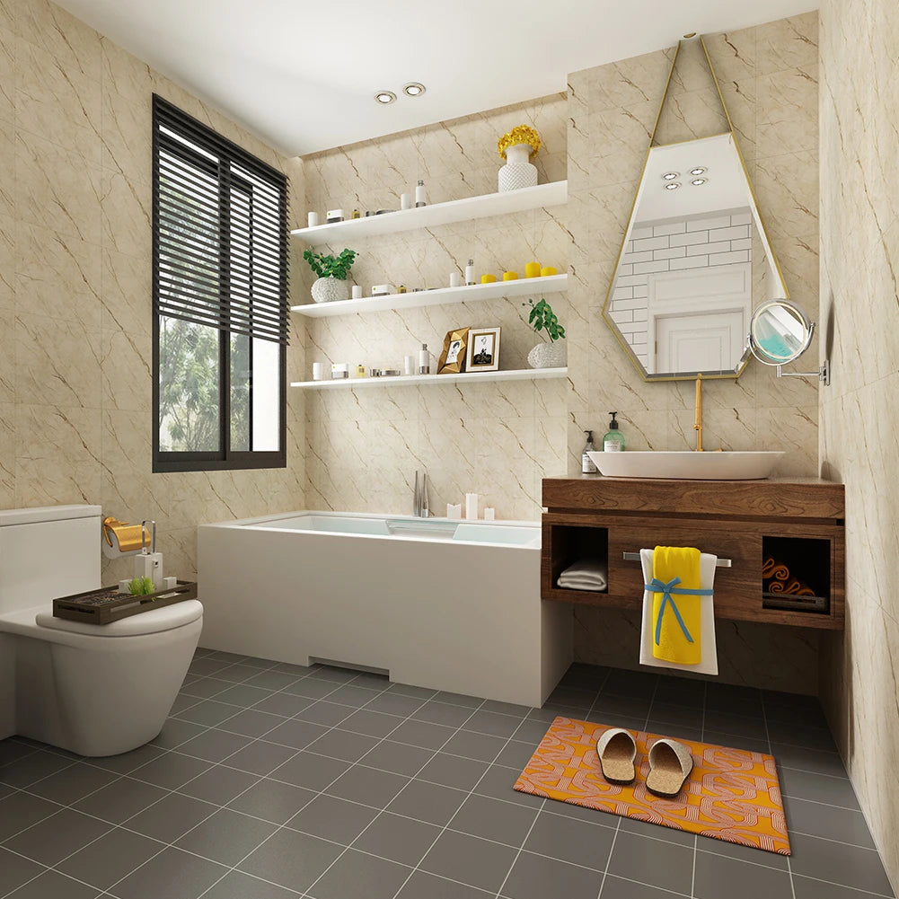 30X30cm Vinyl Self-adhesive Tile Wall Sticker for Bathroom Livingroom Decor for Wall Wallpaper Kitchen Waterproof Foor Sticker