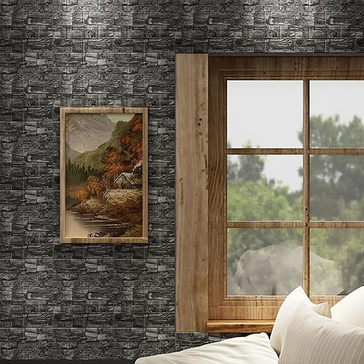 Bộ Dán Tường Gạch 3D 35x38 Cm Chống Nước 5 15 30 Miếng