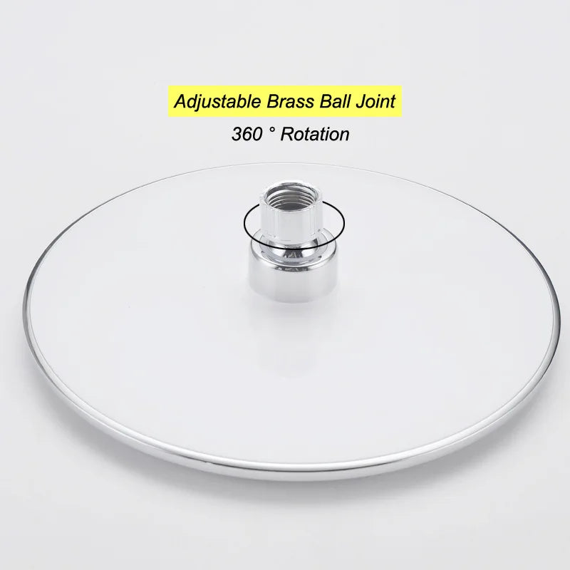 Vòi Sen Tròn Giấu Mặt Mạ Điện Chrome 9 Inch Phun Nước Lớn