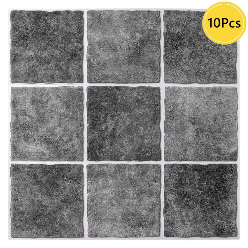 1/10pcs 3D Peel and Stick Wall Tile Self Adhesive Kitchen Backsplash Tile Sticker DIY Wall Panel Waterproof 3D Wall Sticker