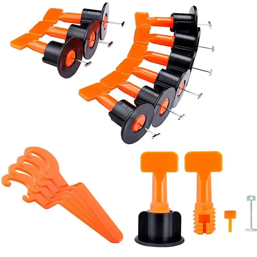 51-204Pcs Tile Leveling System for Tile Laying Level Wedges Alignment Spacers for Leveler Locator Spacers Plier Flooring Wall