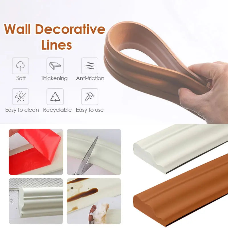 Dán Dính Tường 5 Mét Viền Chống Thấm Trang Trí Phòng