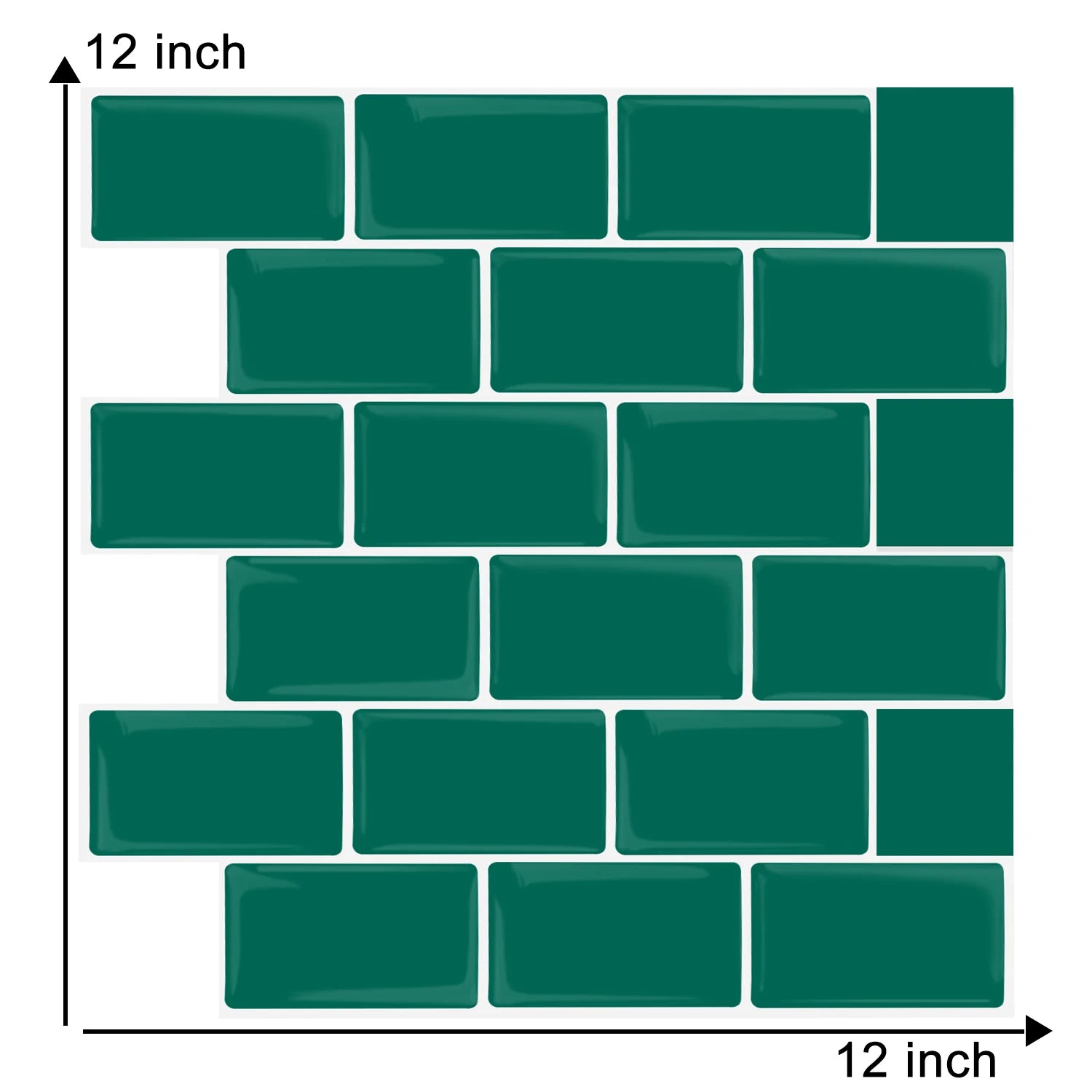 5 Mien Dan Gach 3D Treo Tuong Bep Chong Nuoc 12x12 Inch