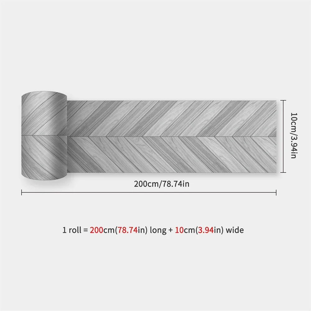Waterproof Self-Adhesive Baseboard Wall Sticker Waistline Baseboard Wall Trim Corner Line Protector Decor Skirting Board Decal