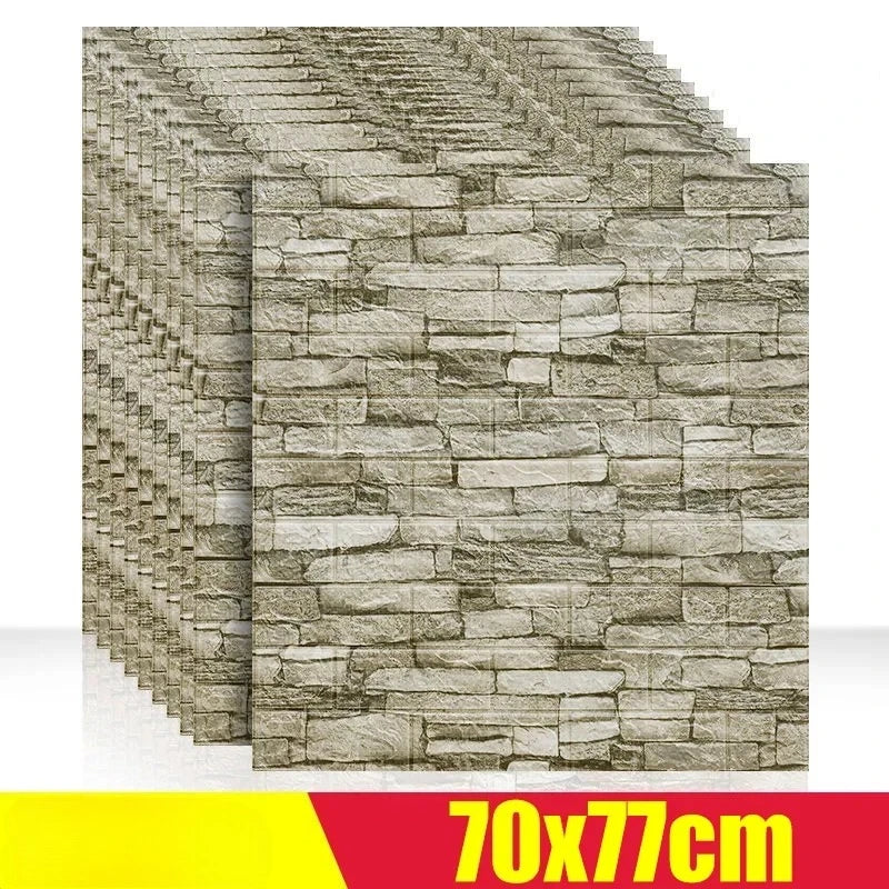 Bộ Dán Tường 3D Foam Gạch Chống Nước Tự Dính 1 5 12 Miếng