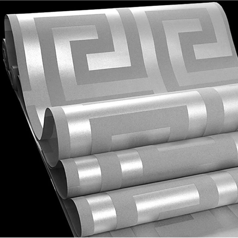 Greek Key Lattice Modern Geometric Wallpaper Hotel Study Background Wall PVC Bathroom Waterproof Wallpaper Pegatinas De Pared