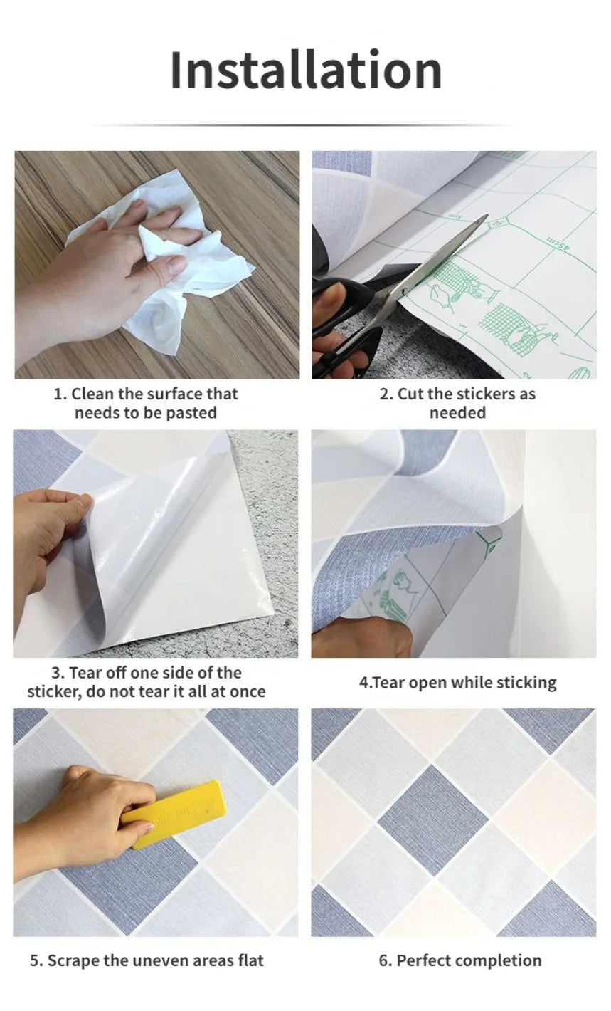Modern Waterproof Marble Wallpaper Self Adhesive Foil Mould Proof Stickers for Kitchen High Temperature Resistant Wall Decor