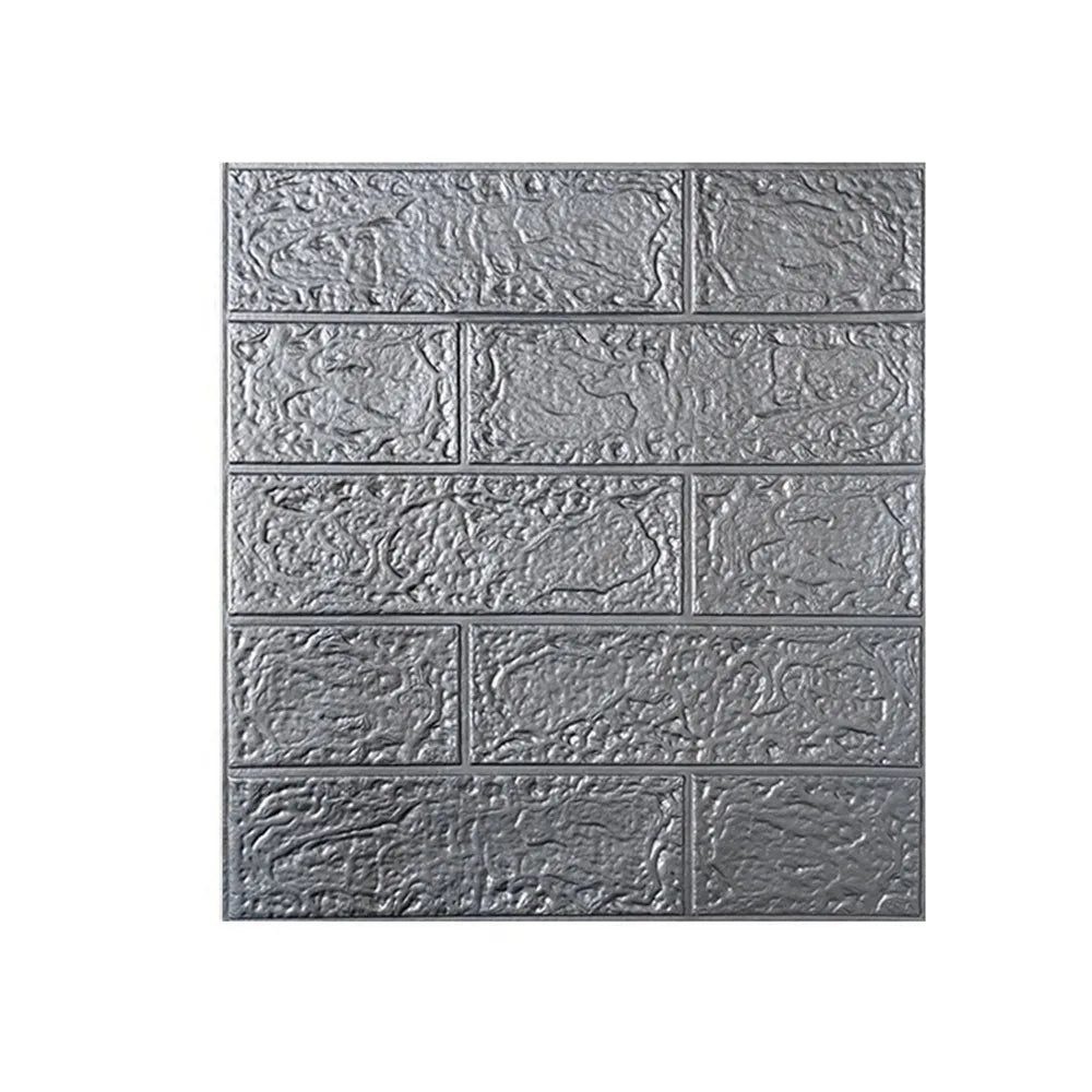 Waterproof 3D Imitation Brick Wall Stickers DIY Peel and Stick Self-adhesive Wallpaper Panel Retro Moisture-proof
